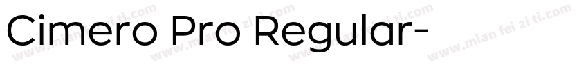 Cimero Pro Regular字体转换